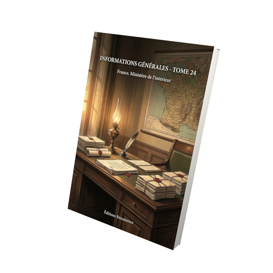 Livre Informations générales - Tome 24 par France. Ministère de l’intérieur - Vue 3D - Editions Remanence