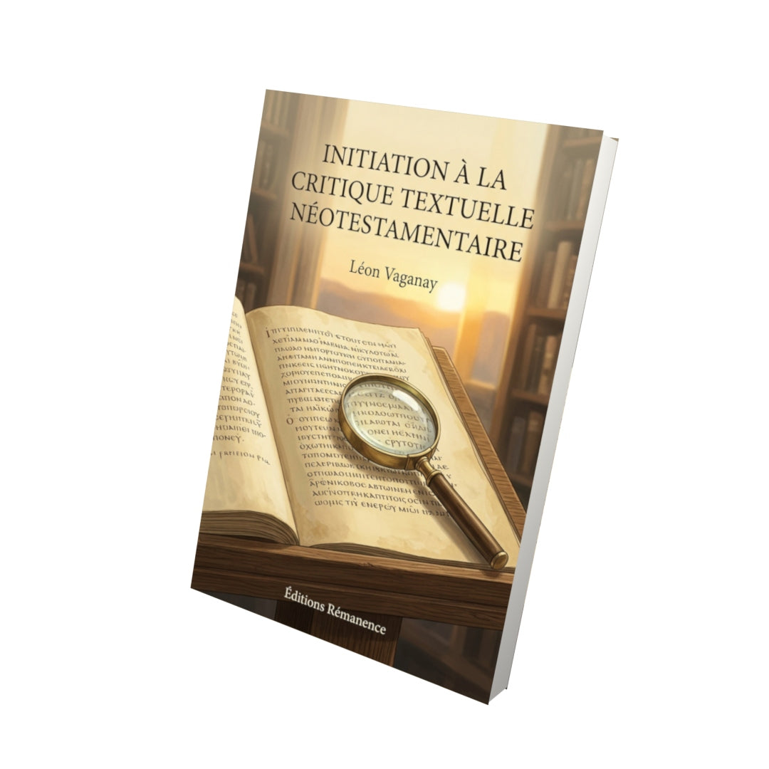 Livre Initiation à la critique textuelle néotestamentaire - Léon Vaganay - Vue 3D - Editions Remanence