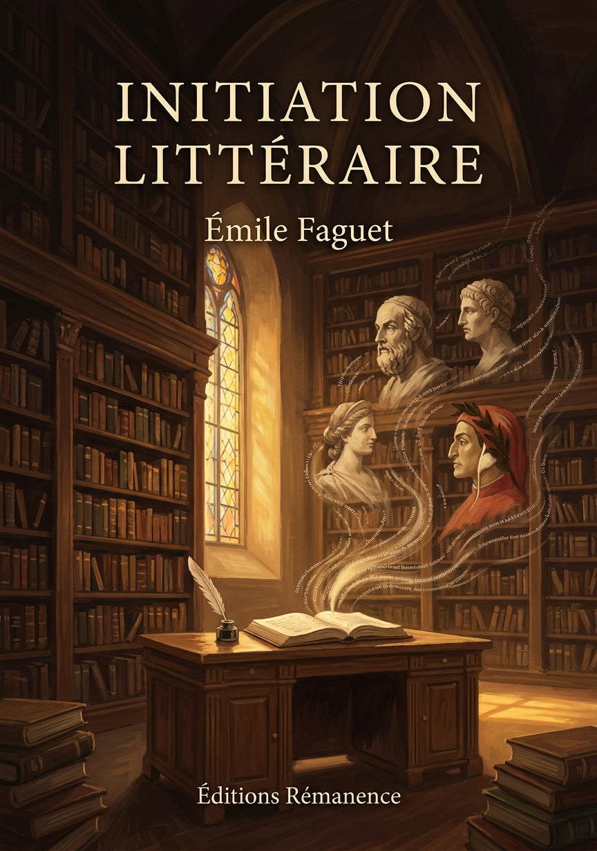 Livre Initiation littéraire par Émile Faguet - Couverture - Editions Remanence