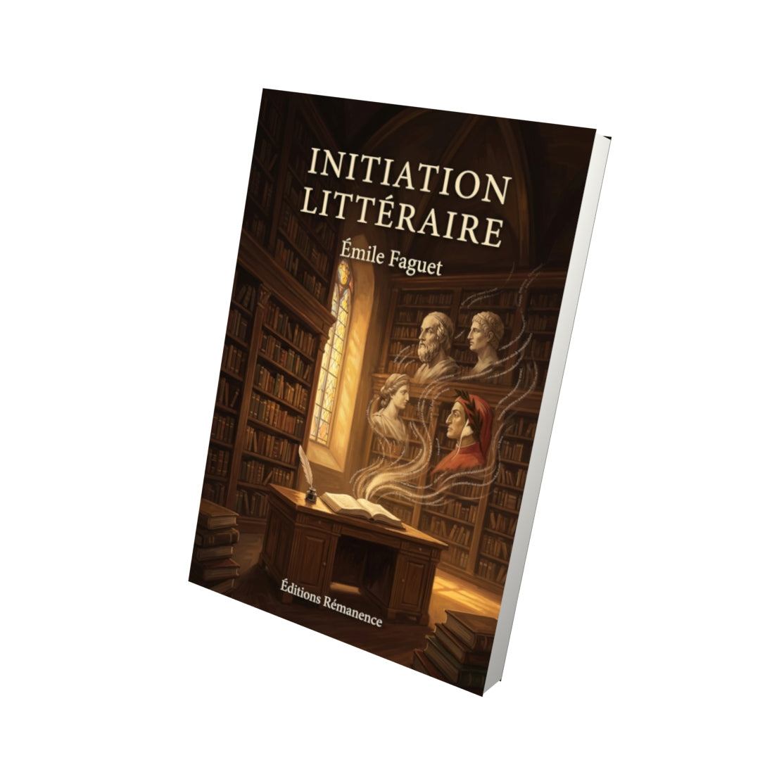 Livre Initiation littéraire par Émile Faguet - Vue 3D - Editions Remanence