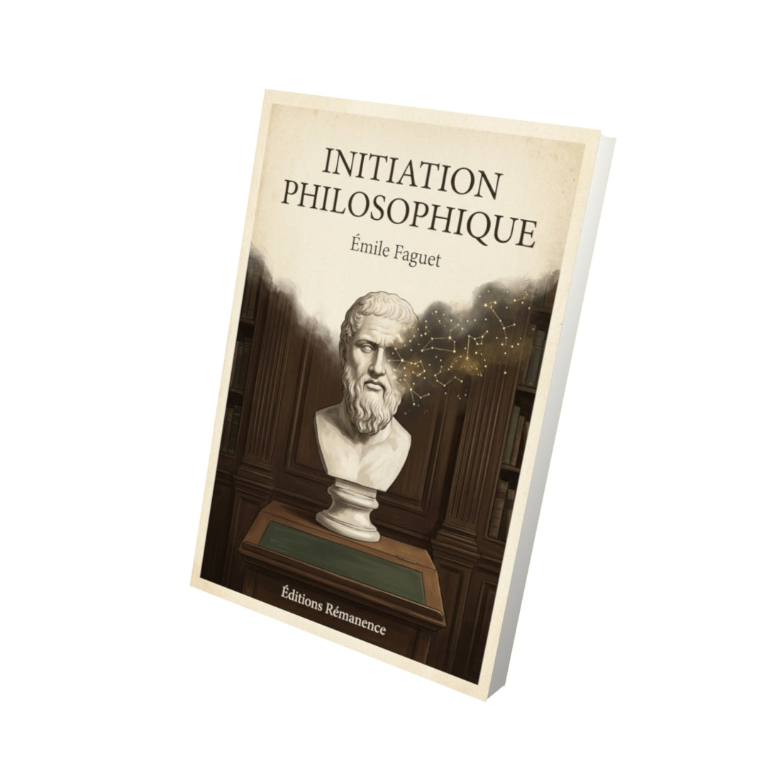 Livre Initiation philosophique - Émile Faguet - Vue 3D - Editions Remanence