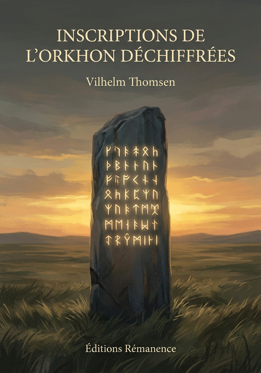 Livre Inscriptions de l’Orkhon déchiffrées par Vilhelm Thomsen - Couverture - Editions Remanence