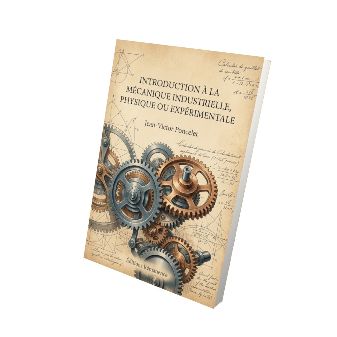 Livre Introduction à la mécanique industrielle, physique ou expérimentale par Jean-Victor Poncelet - Vue 3D - Editions Remanence