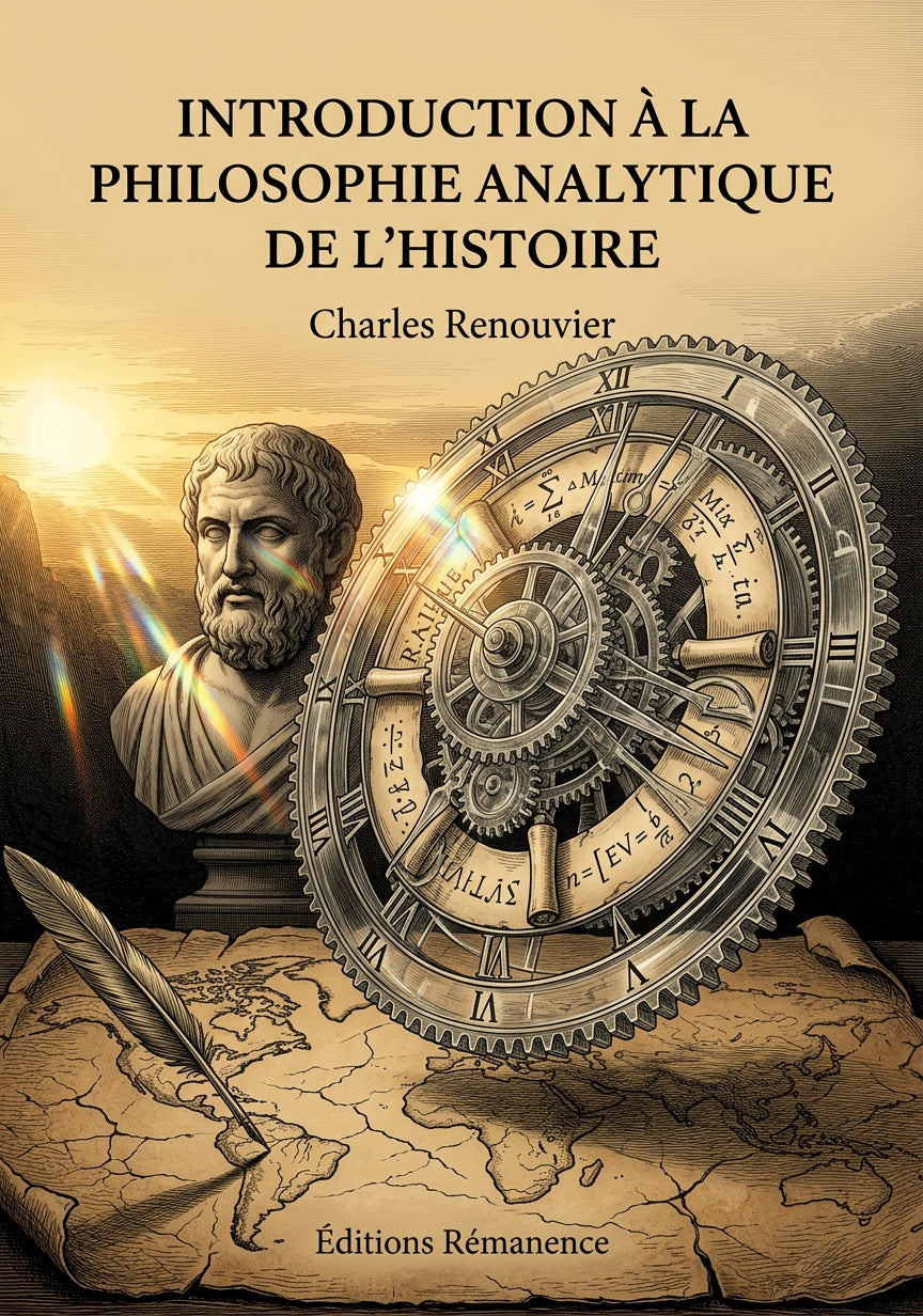 Livre Introduction à la philosophie analytique de l’histoire par Charles Renouvier - Couverture - Editions Remanence