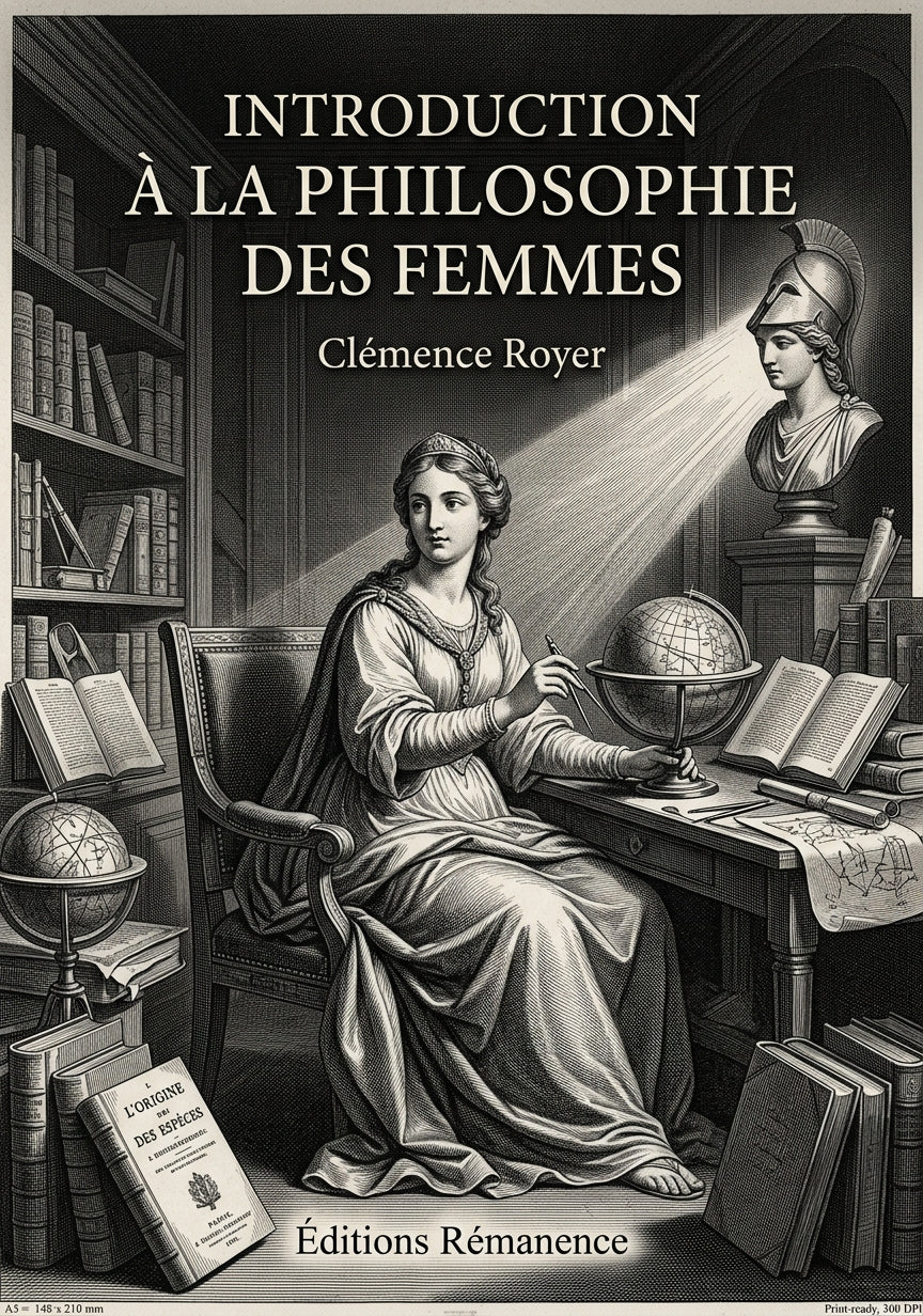 Livre Introduction à la philosophie des femmes par Clémence Royer - Couverture - Editions Remanence