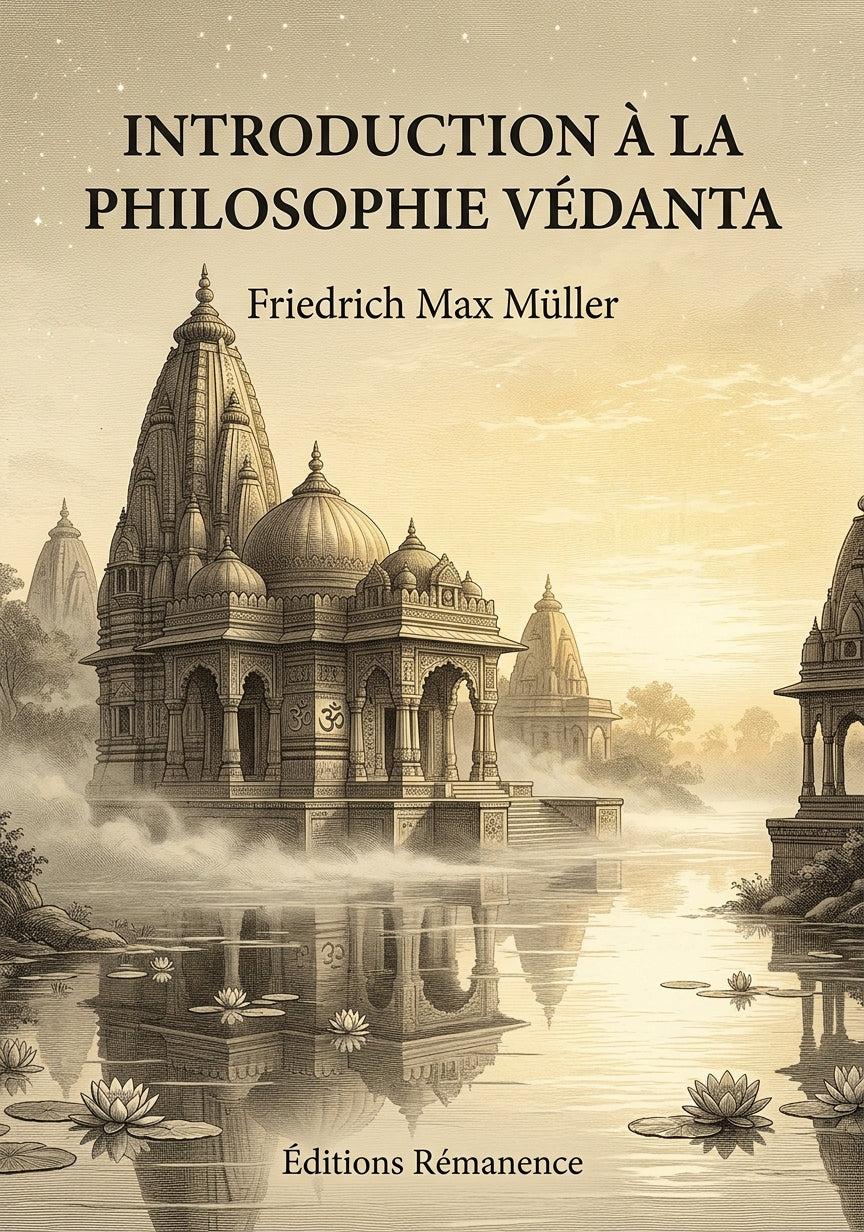 Livre Introduction à la philosophie védanta par Friedrich Max Müller - Couverture - Editions Remanence
