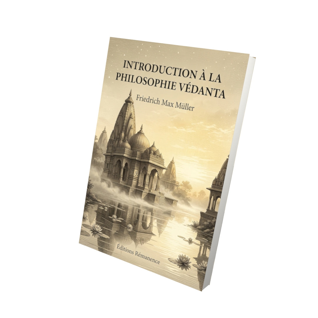 Livre Introduction à la philosophie védanta par Friedrich Max Müller - Vue 3D - Editions Remanence