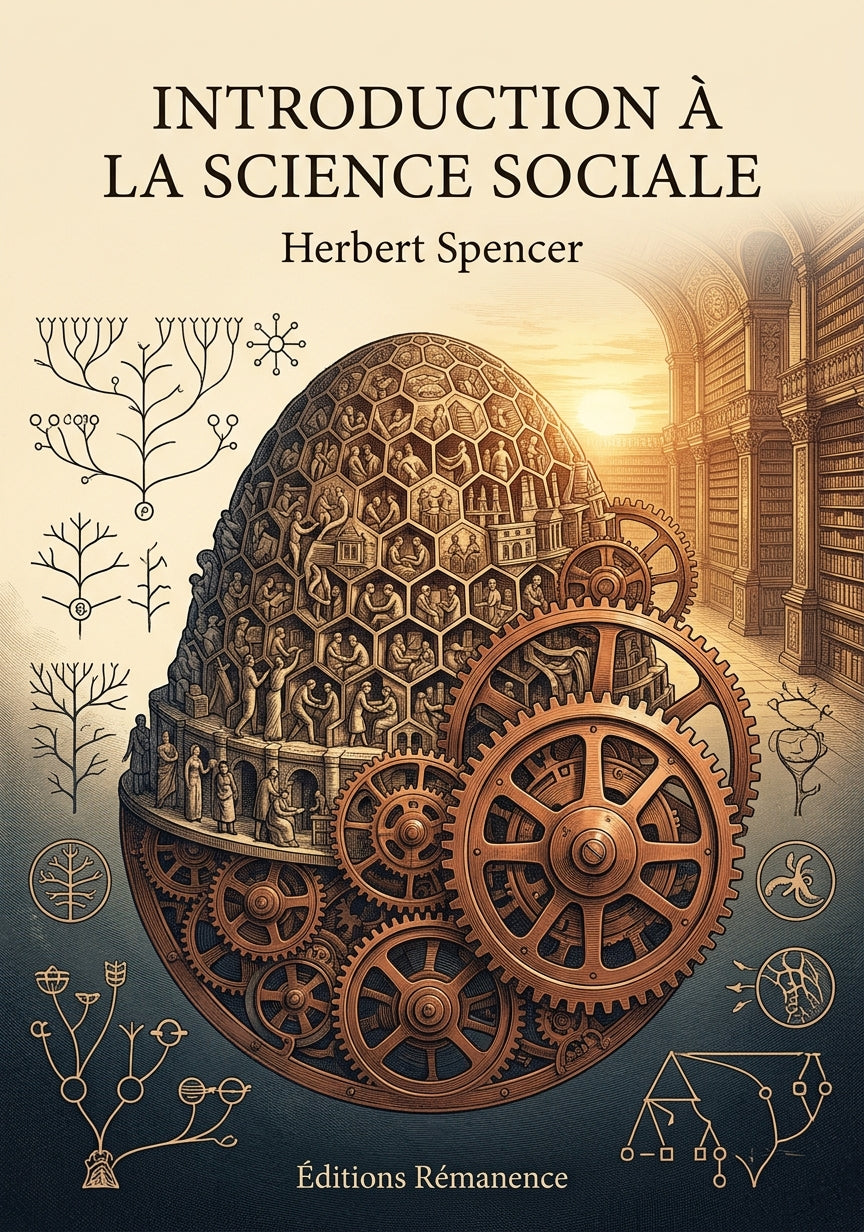 Livre Introduction à la science sociale par Herbert Spencer - Couverture - Editions Remanence
