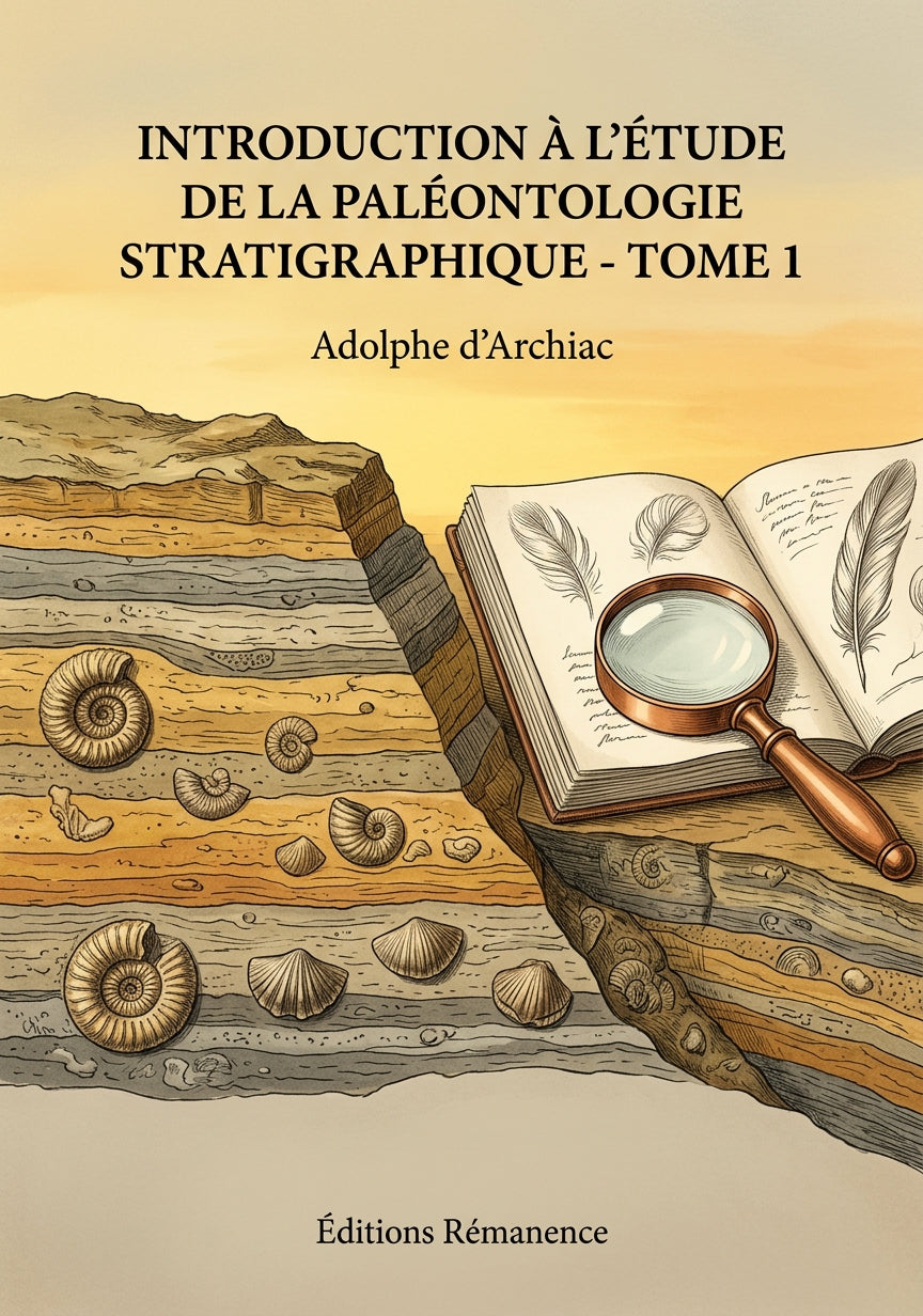 Livre Introduction à l’étude de la paléontologie stratigraphique - Tome 2 par Adolphe d’Archiac - Couverture - Editions Remanence