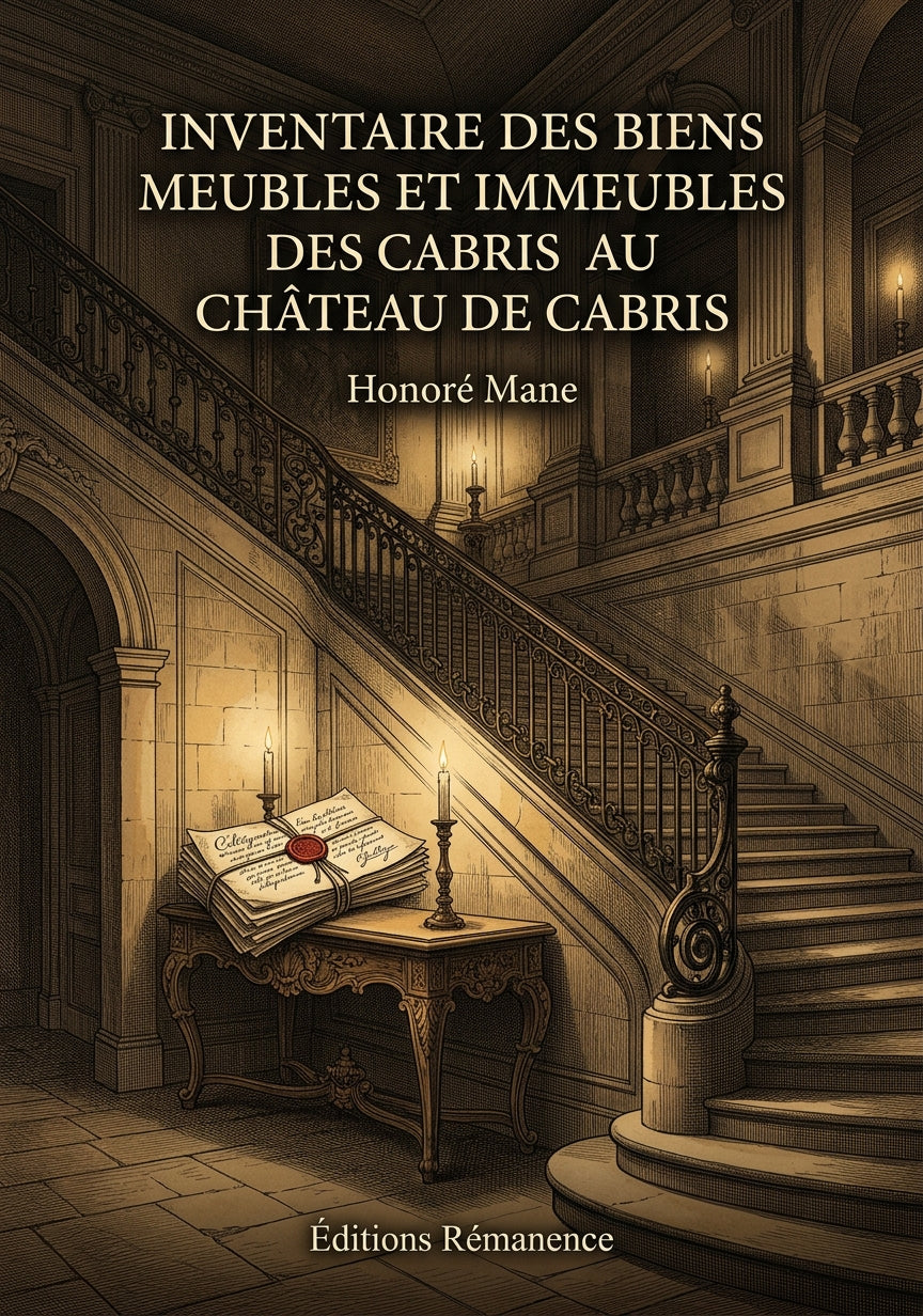 Livre Inventaire des biens meubles et immeubles des Cabris au château de Cabris par Honoré Mane - Couverture - Editions Remanence