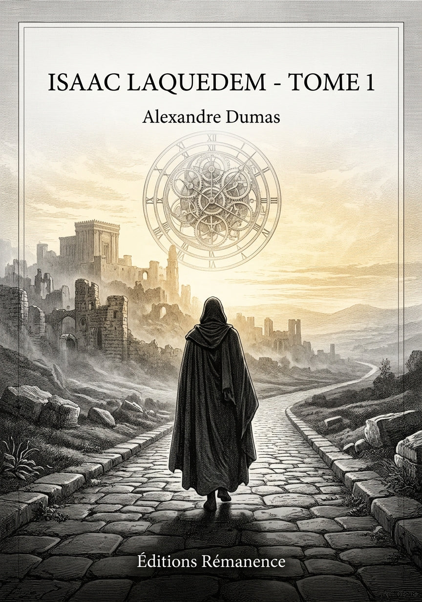 Livre Isaac Laquedem - Tome 1 par Alexandre Dumas - Couverture - Editions Remanence