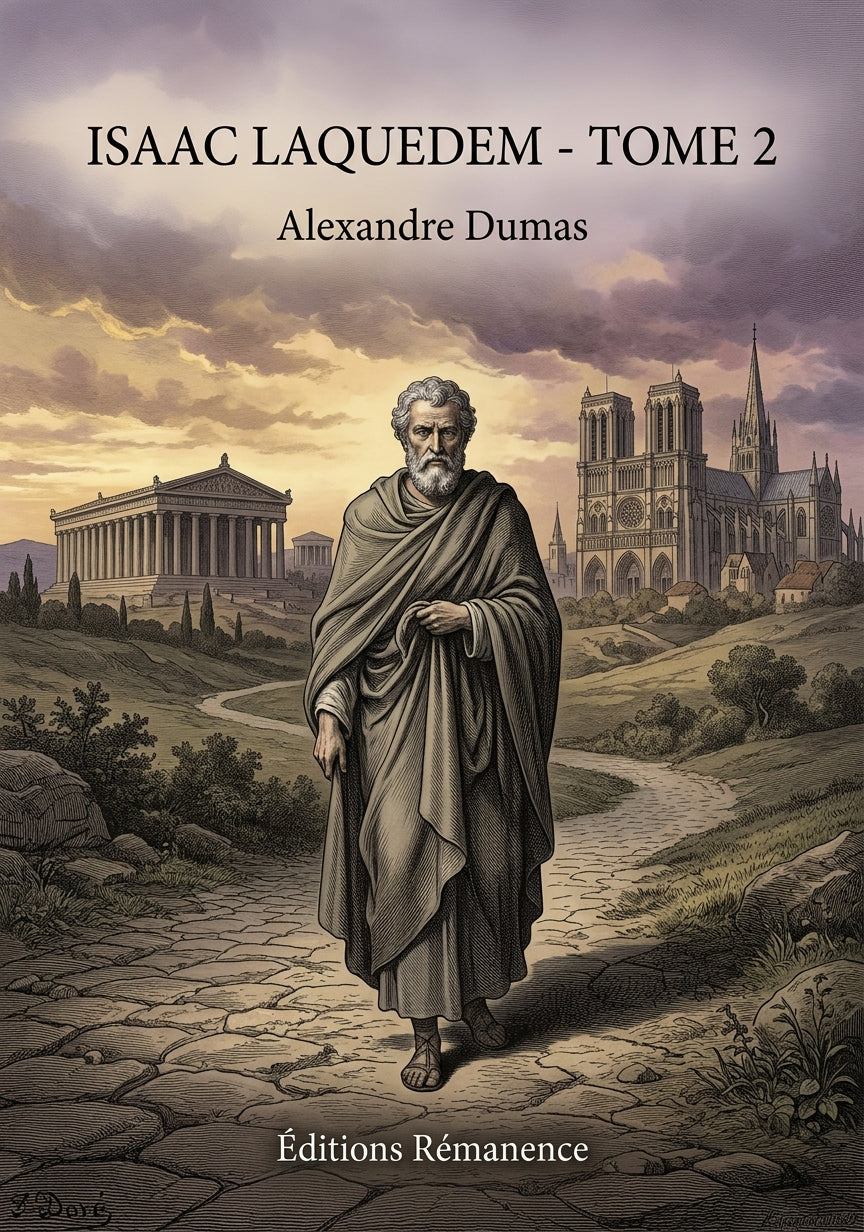 Livre Isaac Laquedem - Tome 2 par Alexandre Dumas - Couverture - Editions Remanence