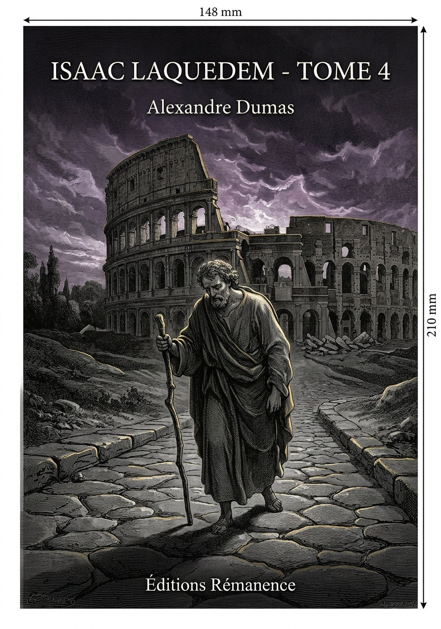 Livre Isaac Laquedem - Tome 4 par Alexandre Dumas - Couverture - Editions Remanence