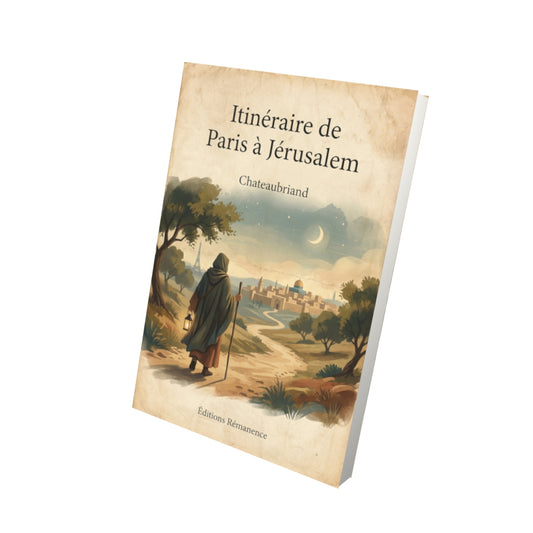 Livre Itinéraire de Paris à Jérusalem – Chateaubriand - Vue 3D - Editions Remanence