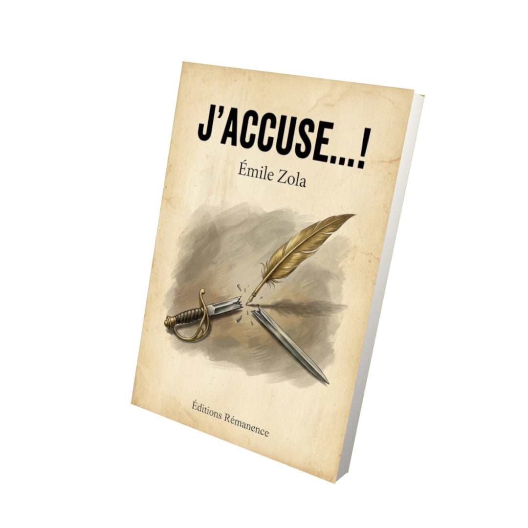 Livre J'accuse...! - émile Zola - Vue 3D - Editions Remanence