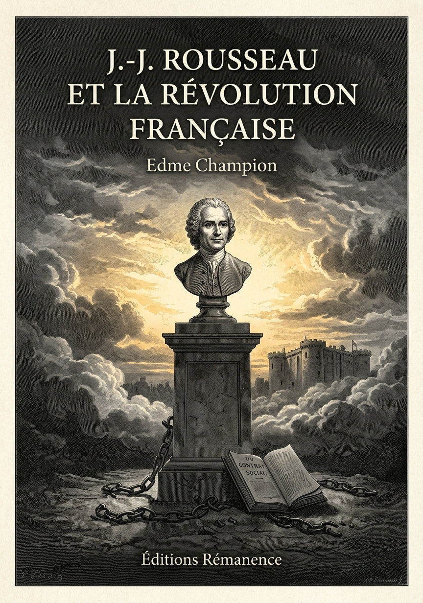 Livre J.-J. Rousseau et la Révolution française par Edme Champion - Couverture - Editions Remanence