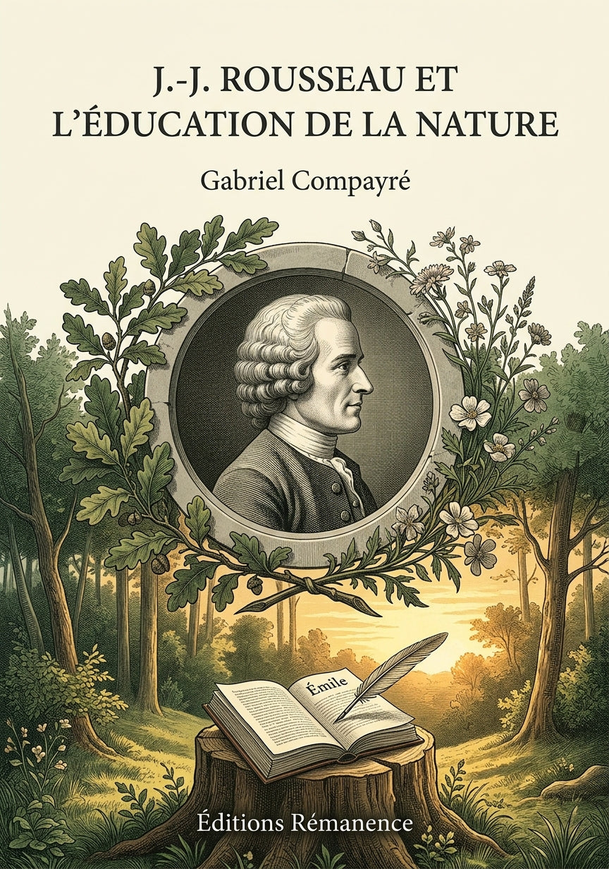 Livre J.-J. Rousseau et l’Éducation de la nature par Gabriel Compayré - Couverture - Editions Remanence