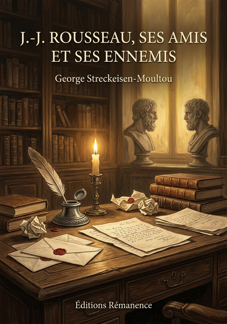 Livre J.-J. Rousseau, ses amis et ses ennemis par George Streckeisen-Moultou - Couverture - Editions Remanence