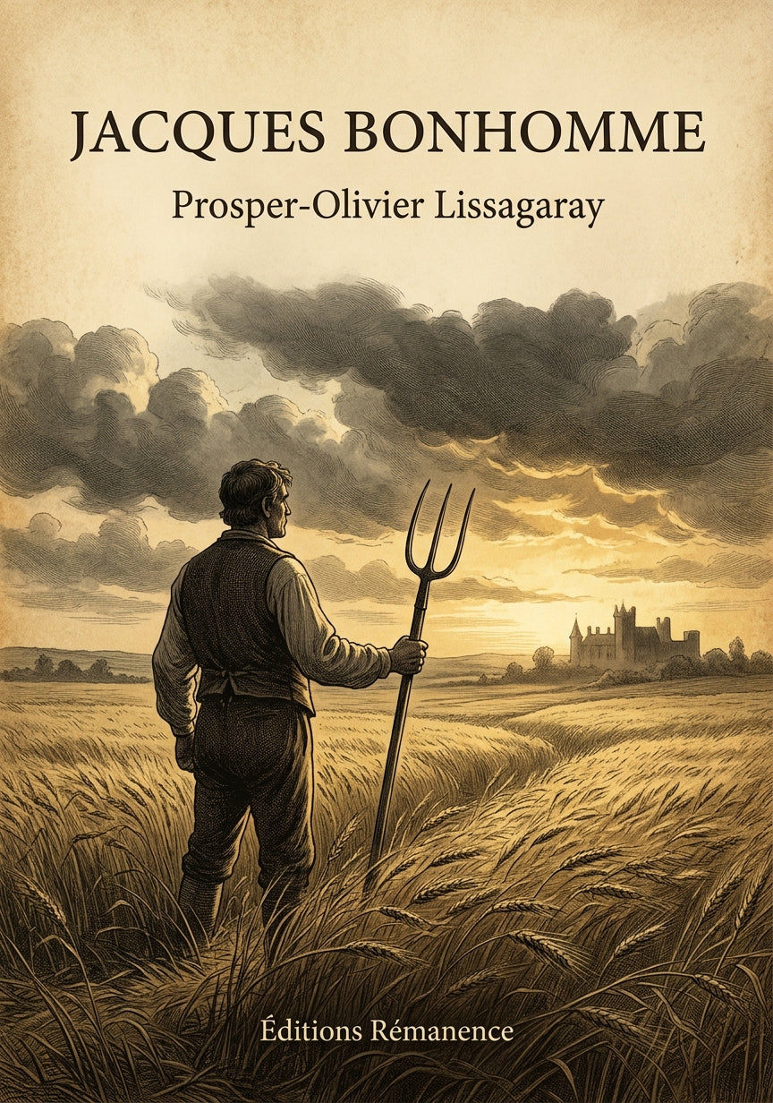 Livre Jacques Bonhomme par Prosper-Olivier Lissagaray - Couverture - Editions Remanence