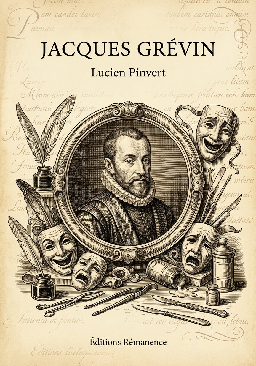 Livre Jacques Grévin par Lucien Pinvert - Couverture - Editions Remanence