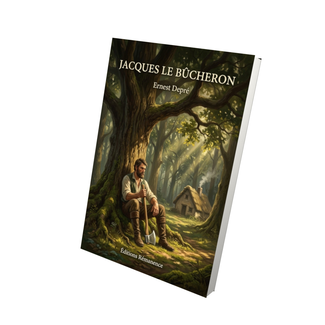 Livre Jacques le bûcheron par Ernest Depré - Vue 3D - Editions Remanence