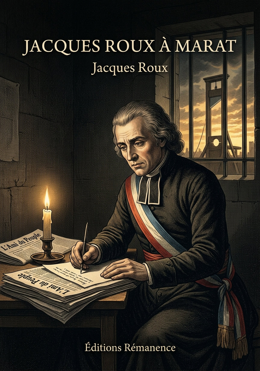 Livre Jacques Roux à Marat par Jacques Roux - Couverture - Editions Remanence