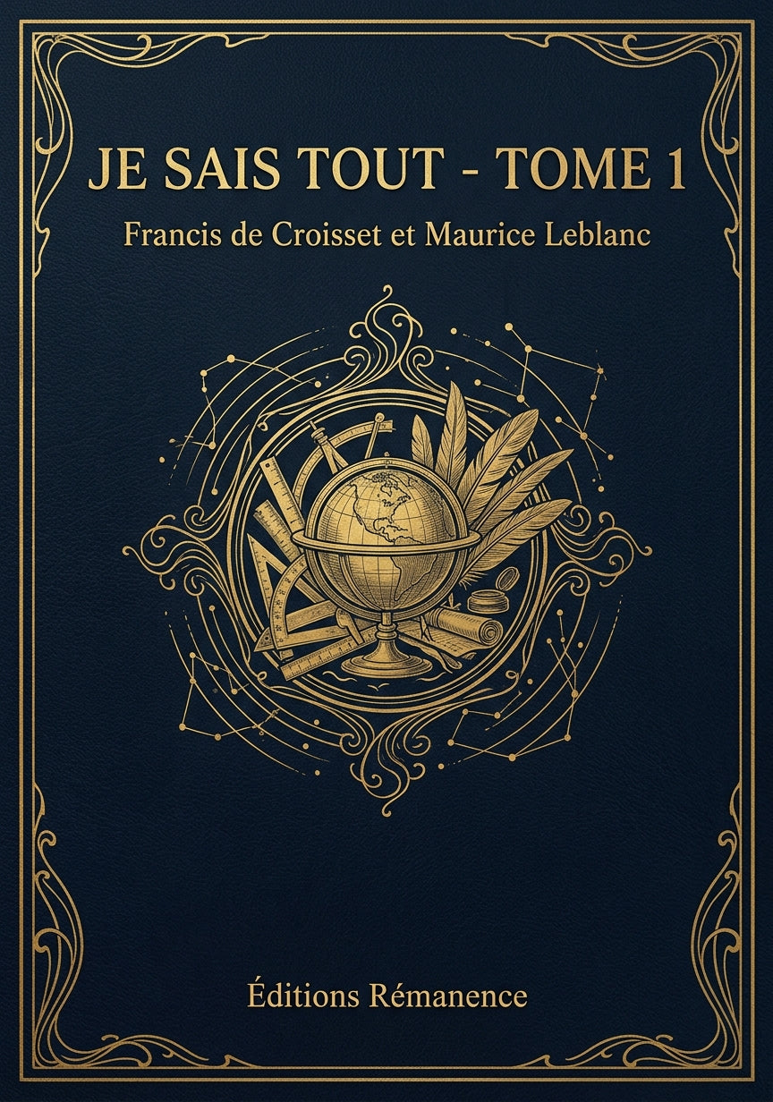 Livre Je sais tout - Tome 1 par Francis de Croisset et Maurice Leblanc - Couverture - Editions Remanence