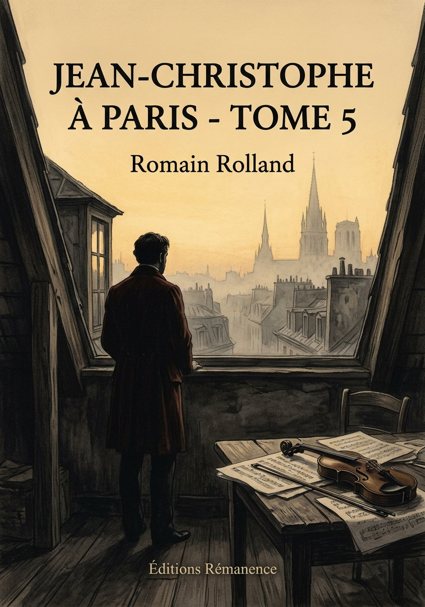 Livre Jean-Christophe à Paris - Tome 5 par Romain Rolland - Couverture - Editions Remanence