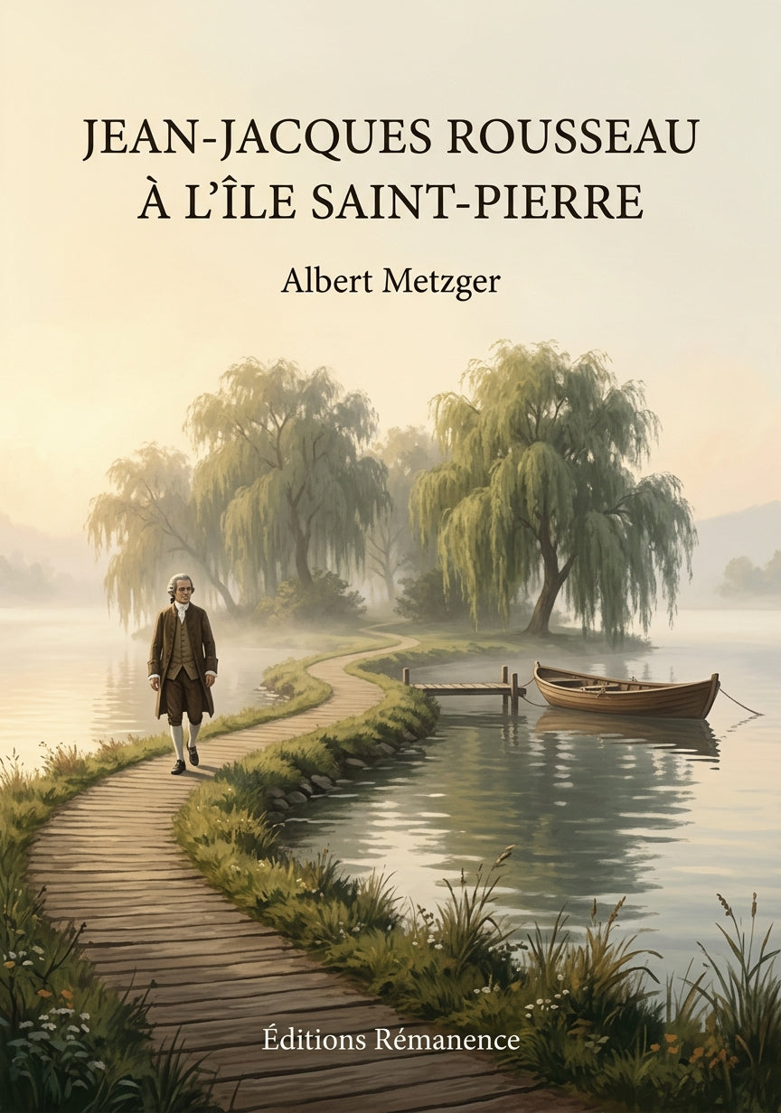 Livre Jean-Jacques Rousseau à l’île Saint-Pierre par Albert Metzger - Couverture - Editions Remanence