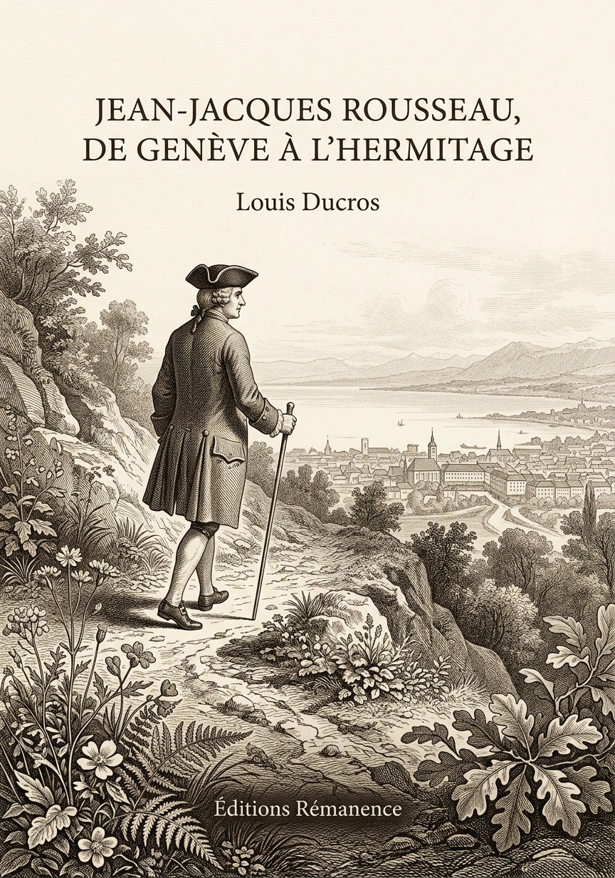 Livre Jean-Jacques Rousseau, de Genève à l’Hermitage par Louis Ducros - Couverture - Editions Remanence