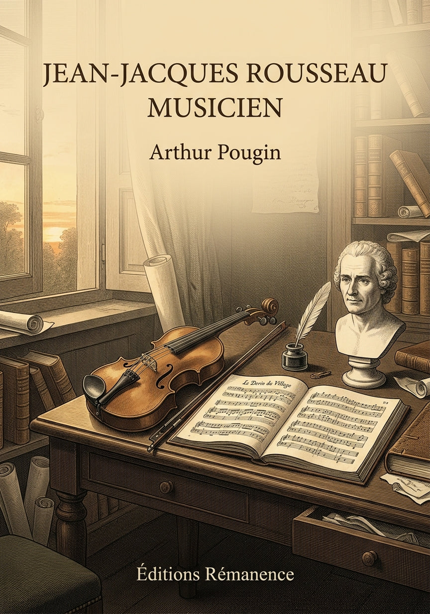 Livre Jean-Jacques Rousseau musicien par Arthur Pougin - Couverture - Editions Remanence