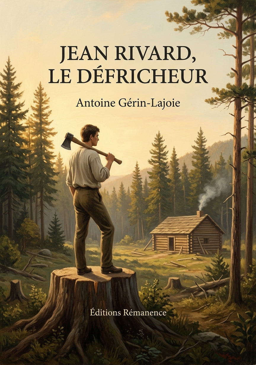 Livre Jean Rivard, le défricheur par Antoine Gérin-Lajoie - Couverture - Editions Remanence