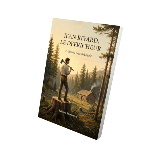 Livre Jean Rivard, le défricheur par Antoine Gérin-Lajoie - Vue 3D - Editions Remanence
