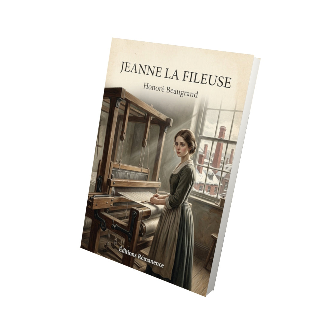 Livre Jeanne la Fileuse - Honoré Beaugrand - Vue 3D - Editions Remanence