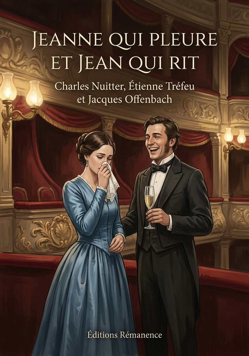 Livre Jeanne qui pleure et Jean qui rit par Charles Nuitter, Étienne Tréfeu et Jacques Offenbach - Couverture - Editions Remanence