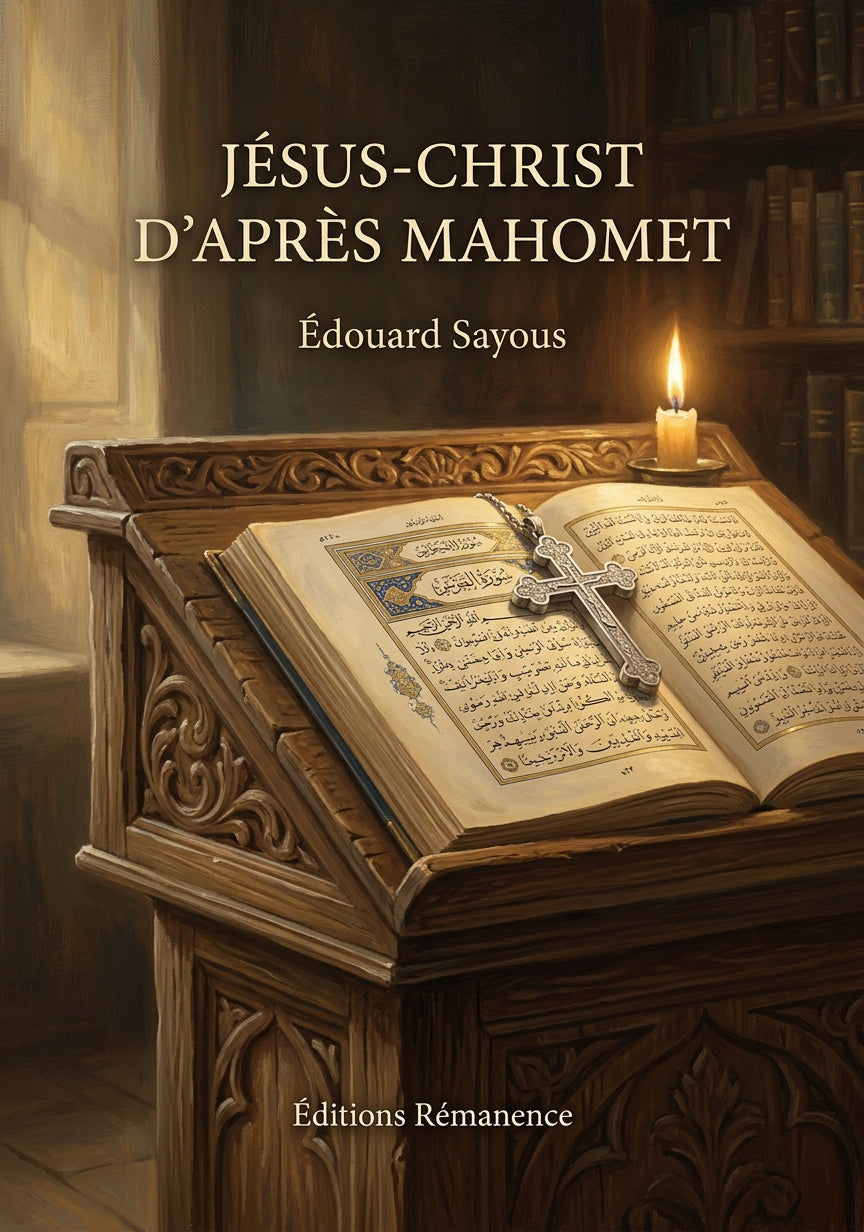 Livre Jésus-Christ d’après Mahomet par Édouard Sayous - Couverture - Editions Remanence