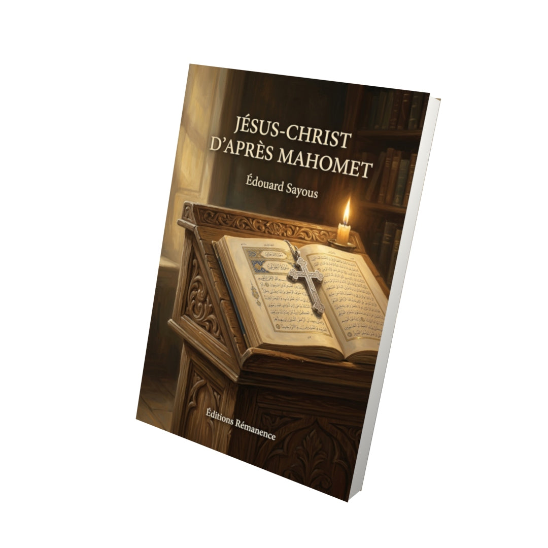 Livre Jésus-Christ d’après Mahomet par Édouard Sayous - Vue 3D - Editions Remanence