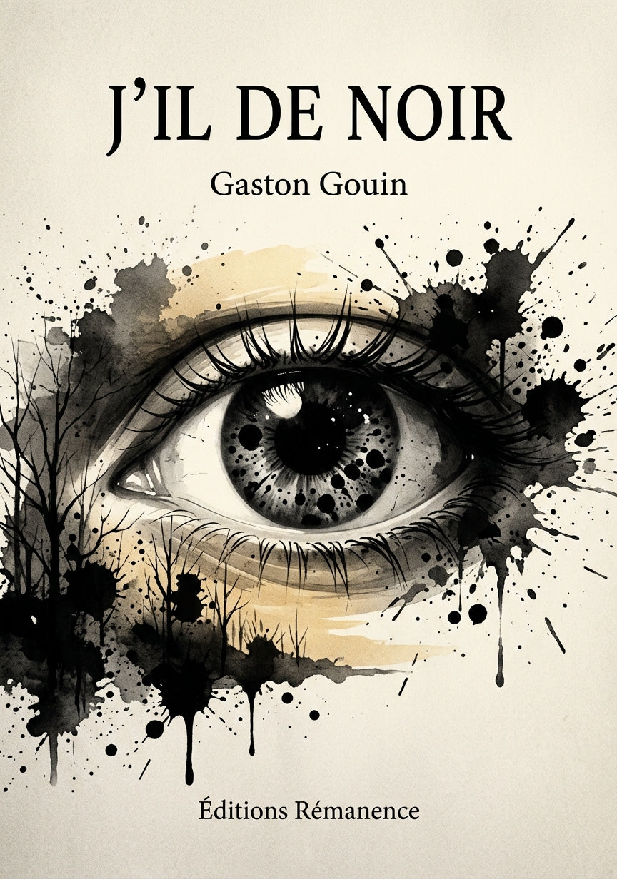Livre J’il de noir par Gaston Gouin - Couverture - Editions Remanence
