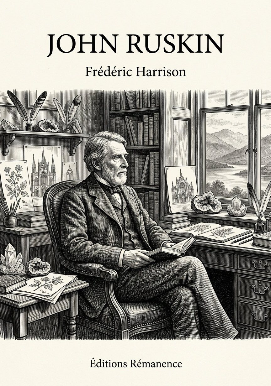Livre John Ruskin par Frédéric Harrison - Couverture - Editions Remanence