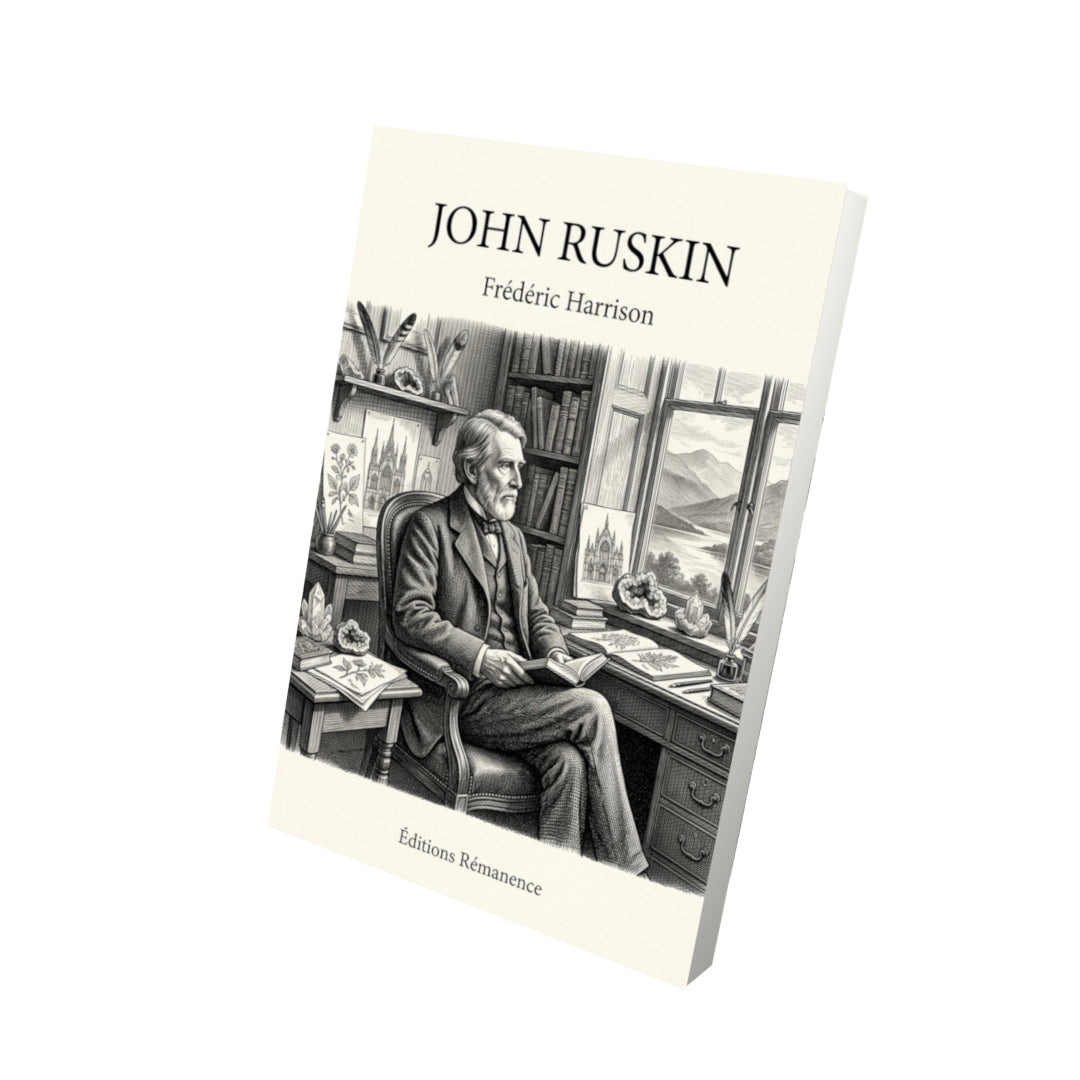 Livre John Ruskin par Frédéric Harrison - Vue 3D - Editions Remanence