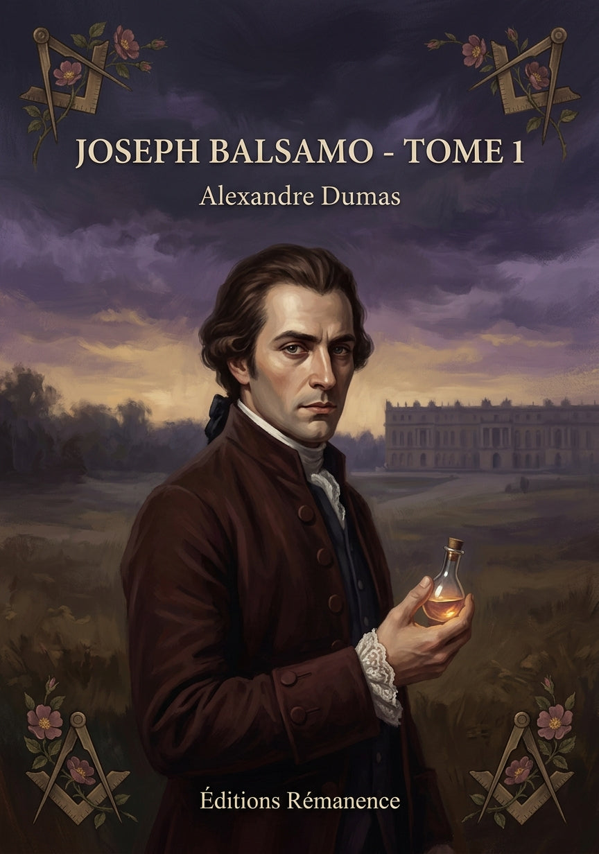 Livre Joseph Balsamo - Tome 1 par Alexandre Dumas - Couverture - Editions Remanence