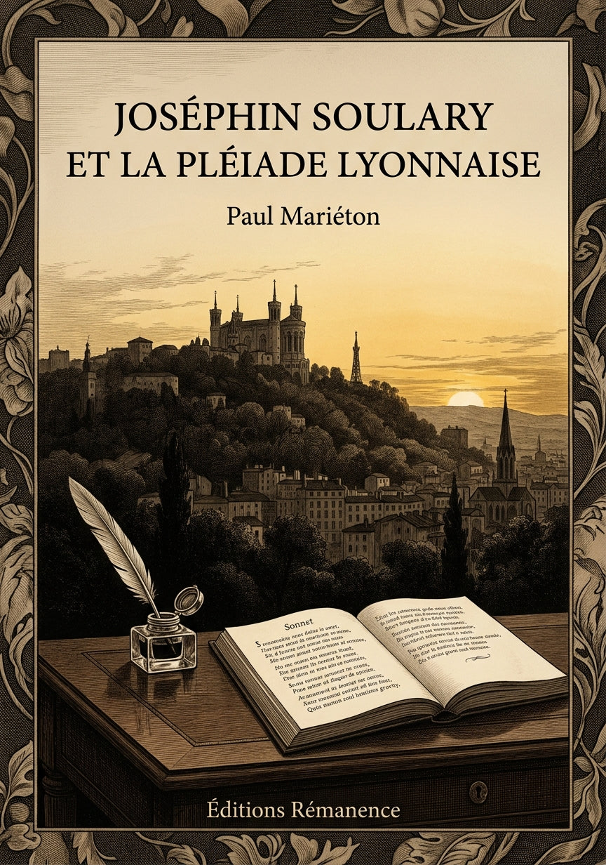 Livre Joséphin Soulary et la Pléiade lyonnaise par Paul Mariéton - Couverture - Editions Remanence