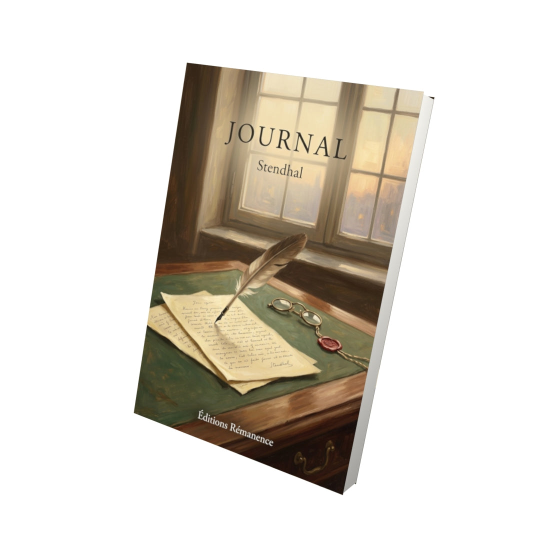 Livre Journal par Stendhal - Vue 3D - Editions Remanence