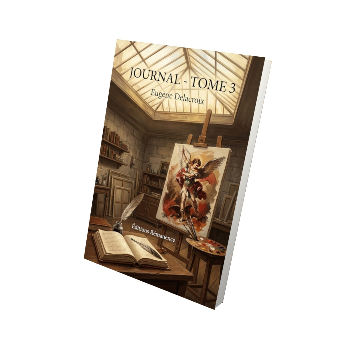Livre Journal - Tome 3 par Eugène Delacroix - Vue 3D - Editions Remanence