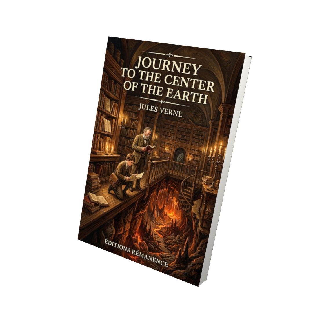 Livre Journey to the Center of the Earth – Jules Verne - Vue 3D - Editions Remanence