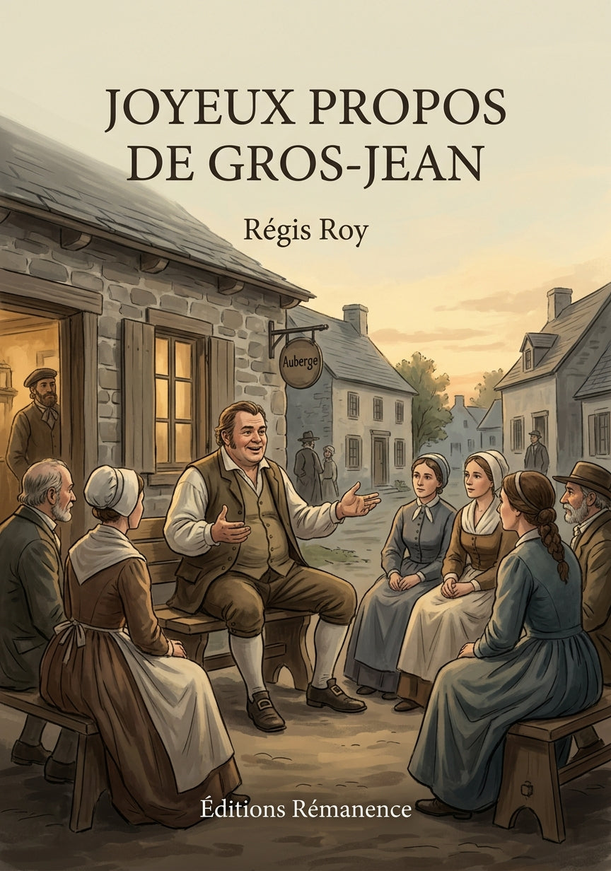 Livre Joyeux propos de Gros-Jean par Régis Roy - Couverture - Editions Remanence