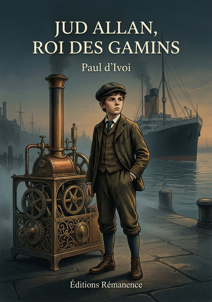 Livre Jud Allan, roi des gamins par Paul d’Ivoi - Couverture - Editions Remanence