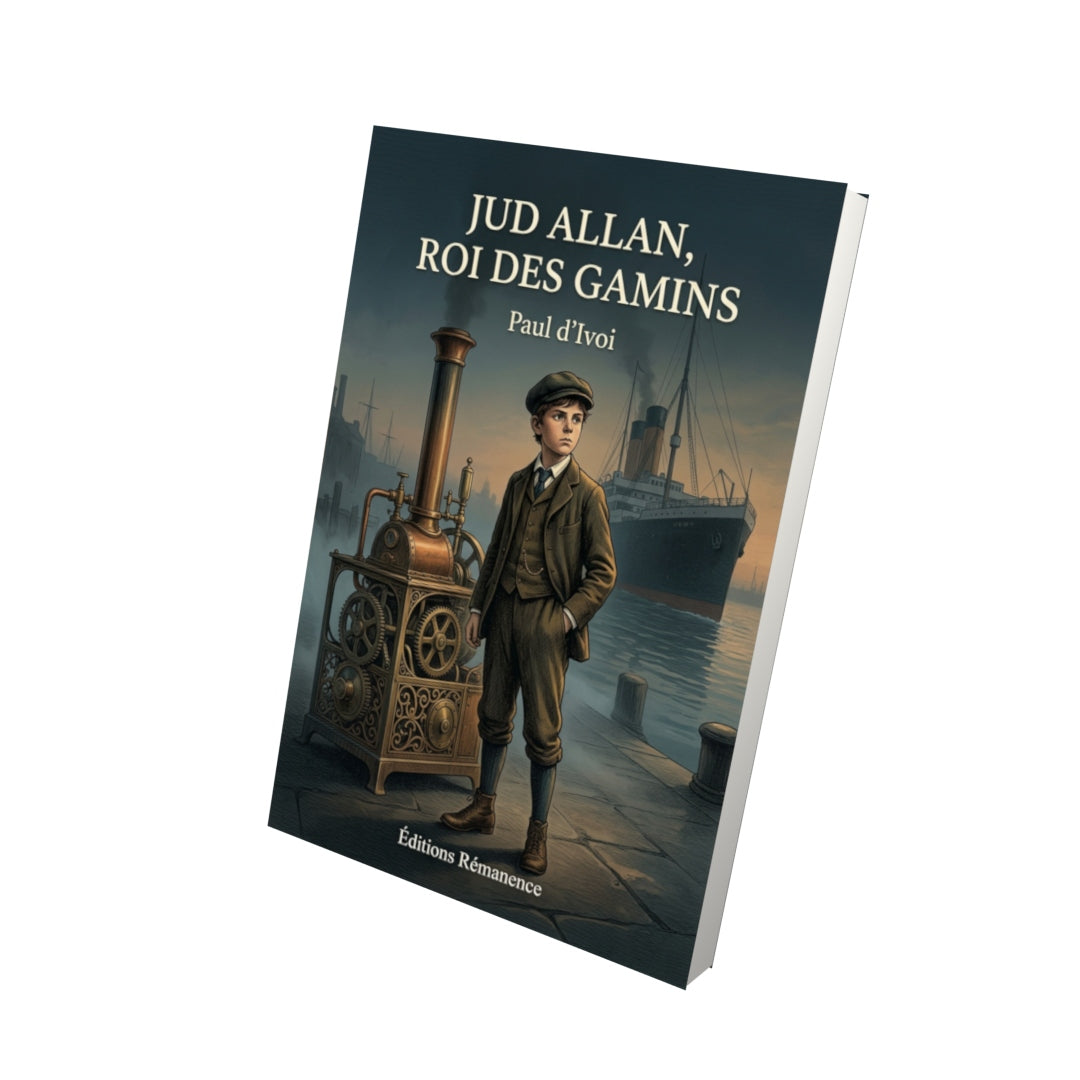 Livre Jud Allan, roi des gamins par Paul d’Ivoi - Vue 3D - Editions Remanence
