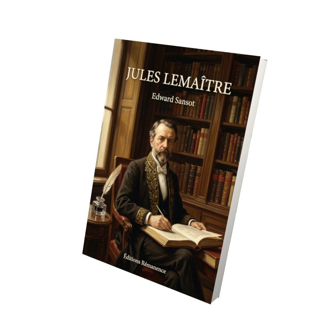 Livre Jules Lemaître par Edward Sansot - Vue 3D - Editions Remanence