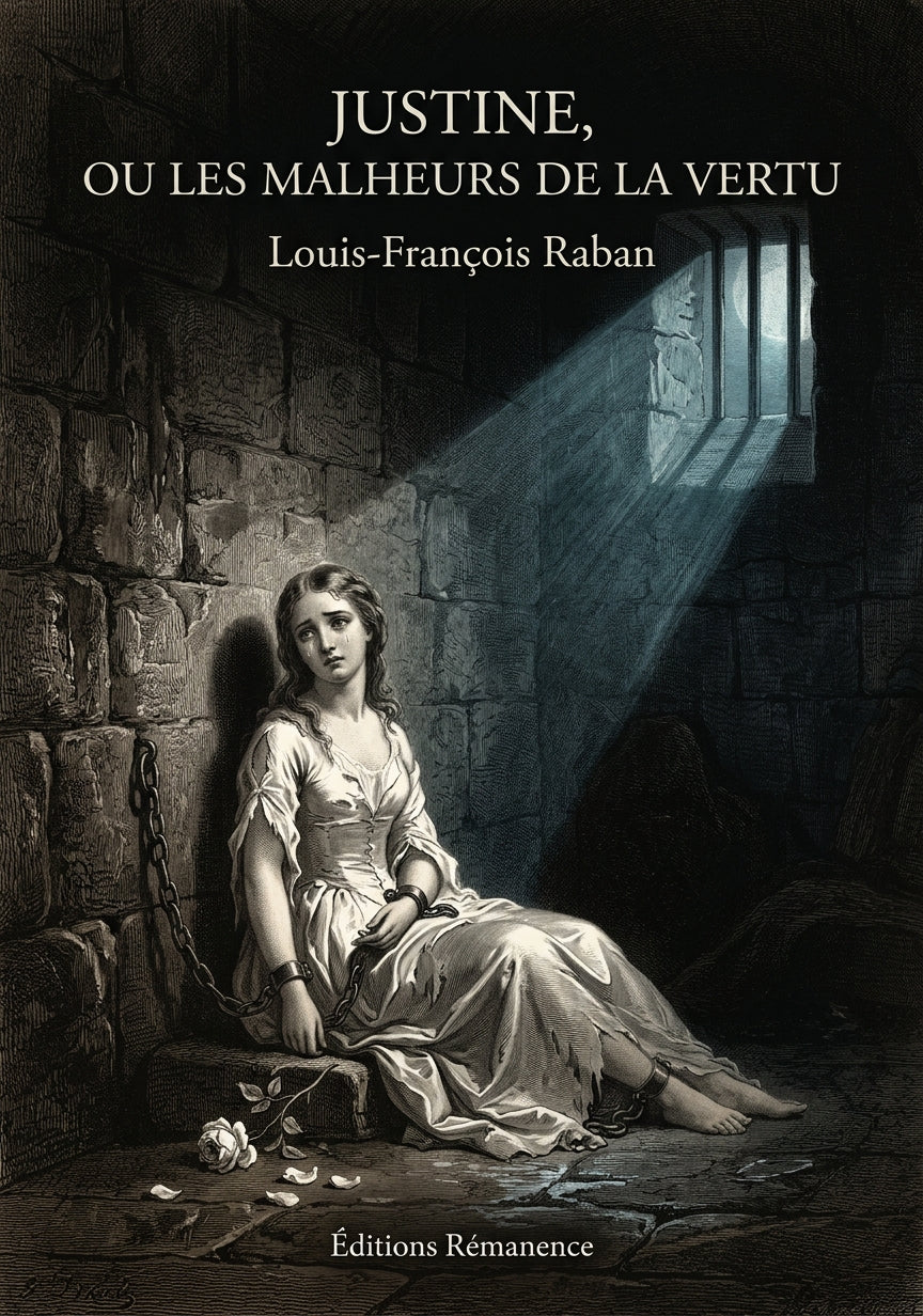 Livre Justine, ou Les malheurs de la vertu par Louis-François Raban - Couverture - Editions Remanence